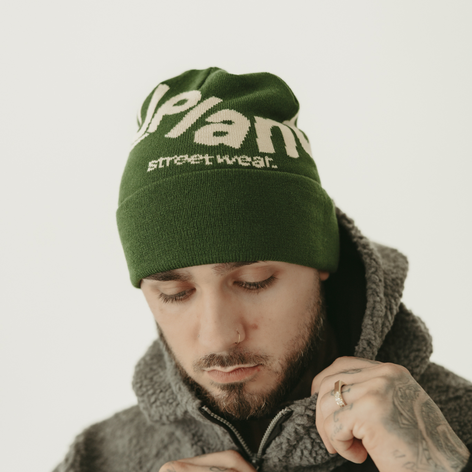 Green Cuff Beanie