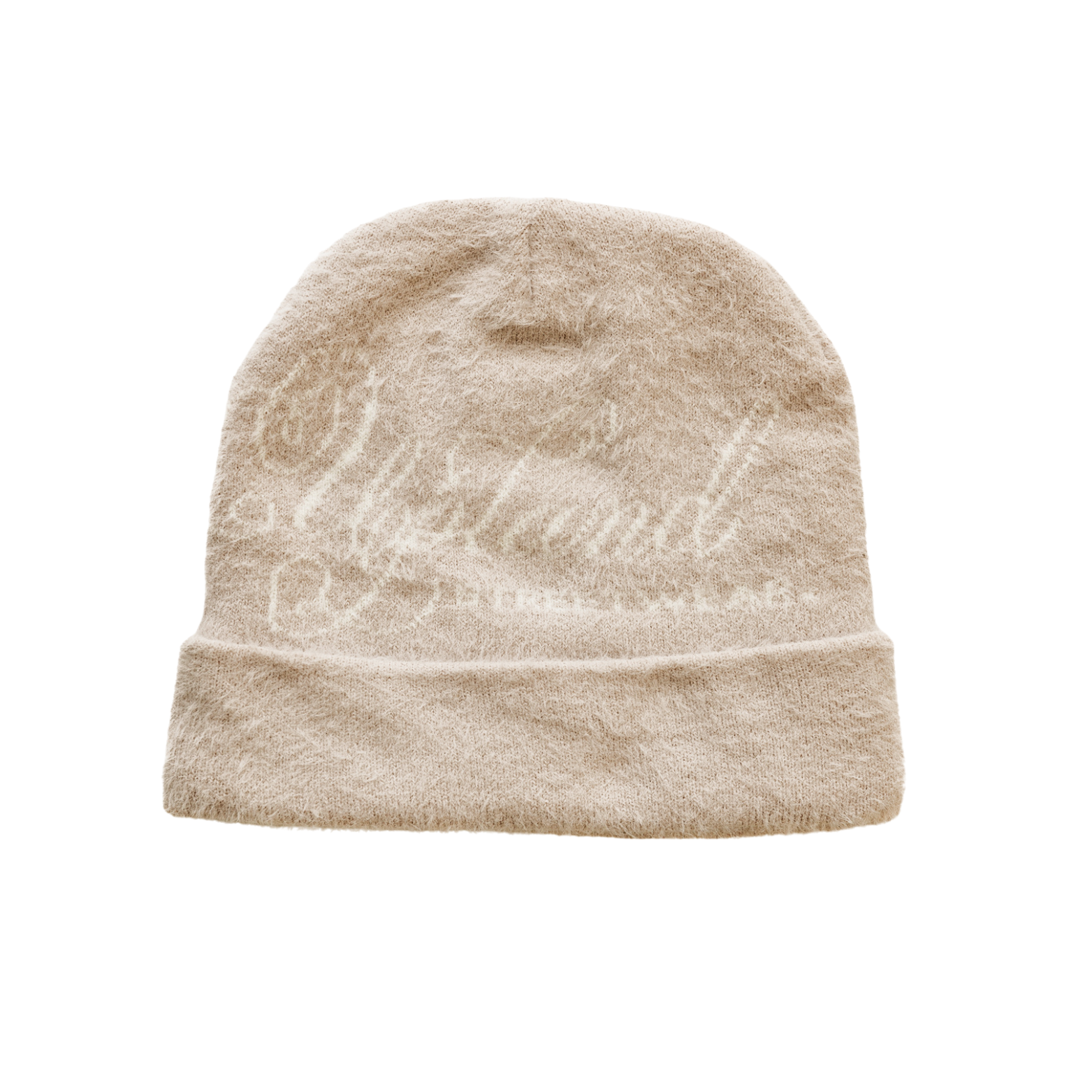 Cream Fuzzy Cuff Beanie