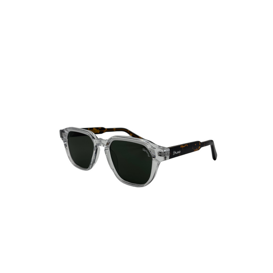 Translucent And Turtle Shell Two Tones Square Glasses