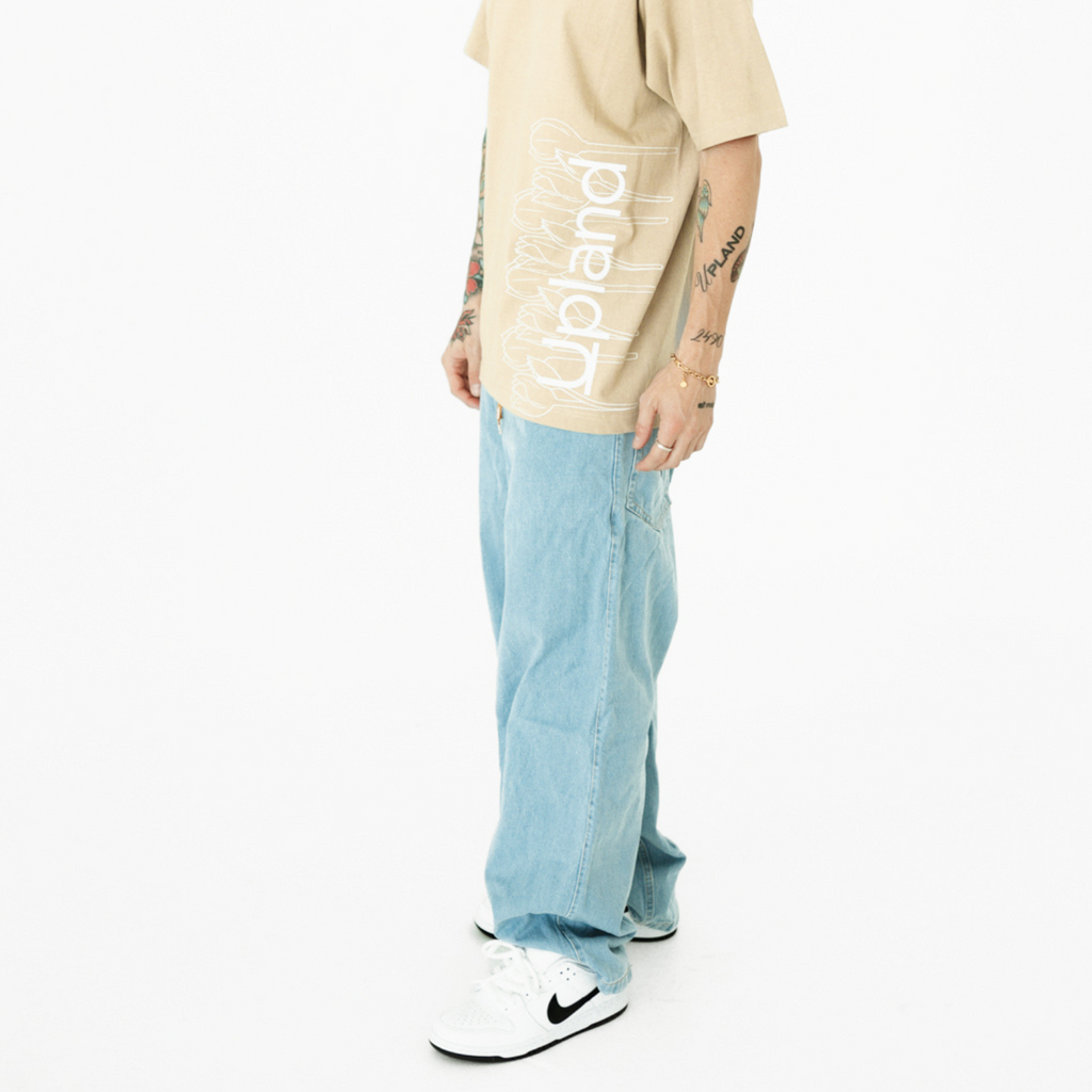 White Washed Baggy Denim