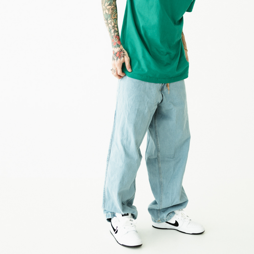 White Washed Baggy Denim