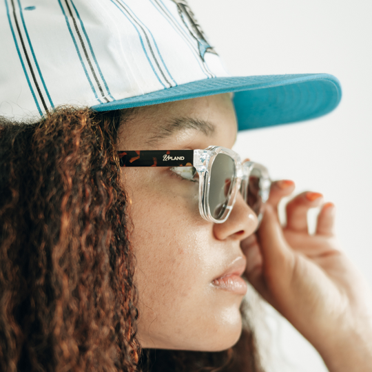 Translucent And Turtle Shell Two Tones Square Glasses