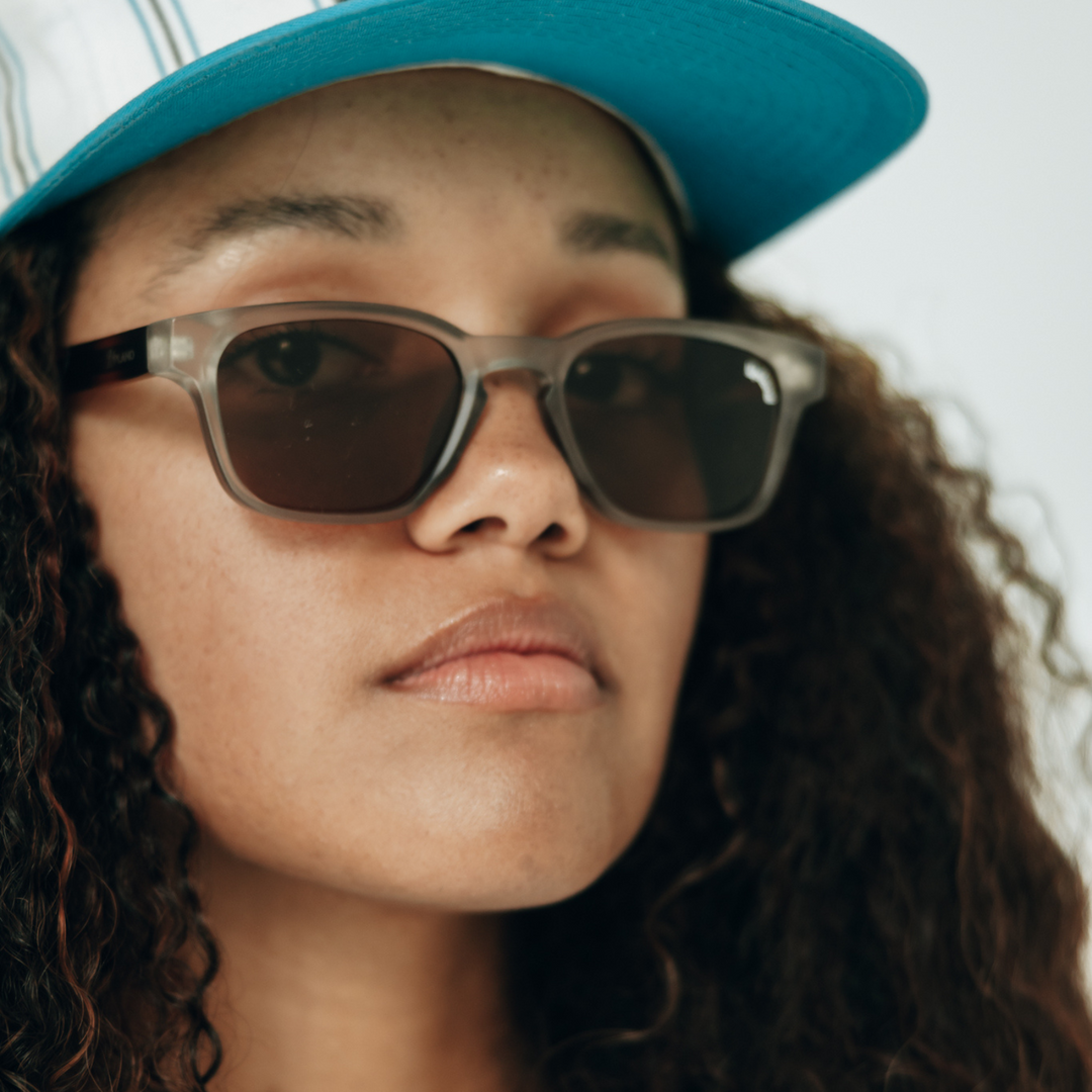 Smoke Translucent And Turtle Shell Square Frame Sunglasses
