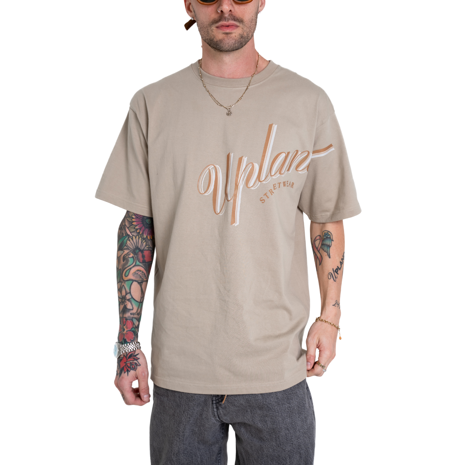 Khaki Cursive Tee