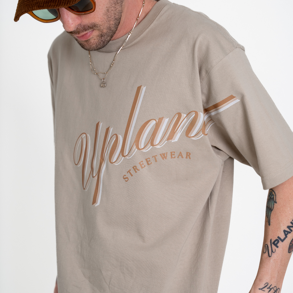 Khaki Cursive Tee