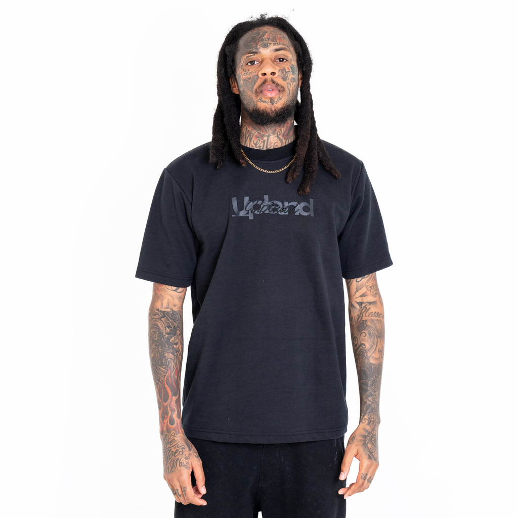 Black Embroidery Tee