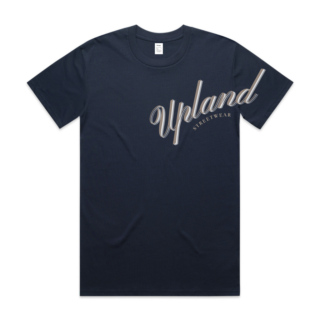 Navy Blue Cursive Logo Tee