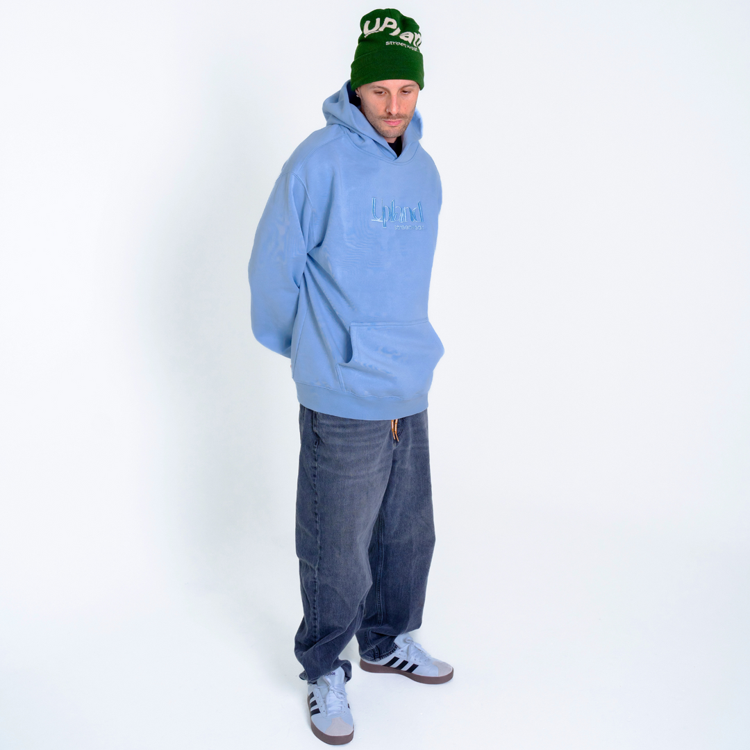 Powder Blue Relaxed Hoodie