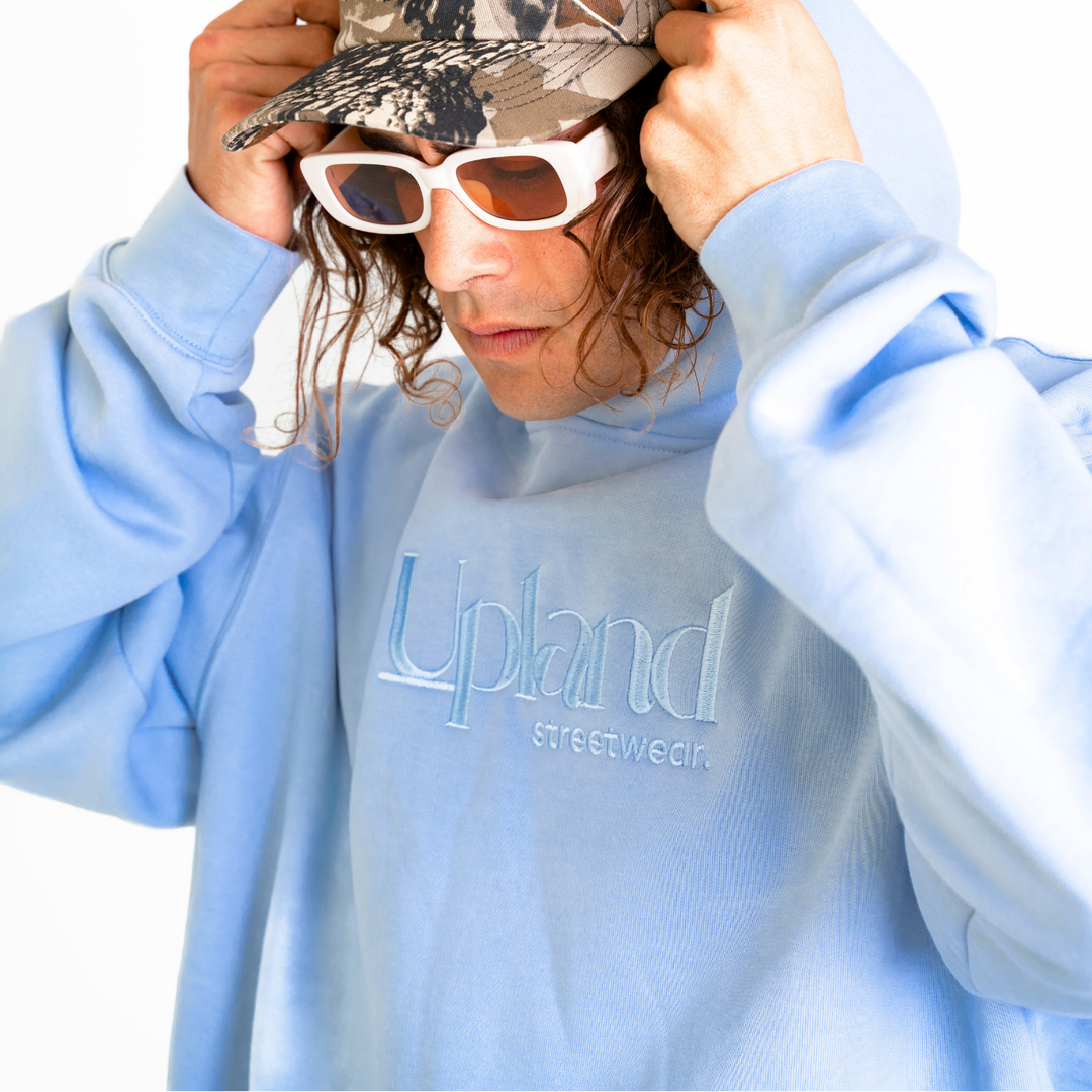 Powder Blue Relaxed Hoodie