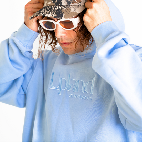 Powder Blue Relaxed Hoodie