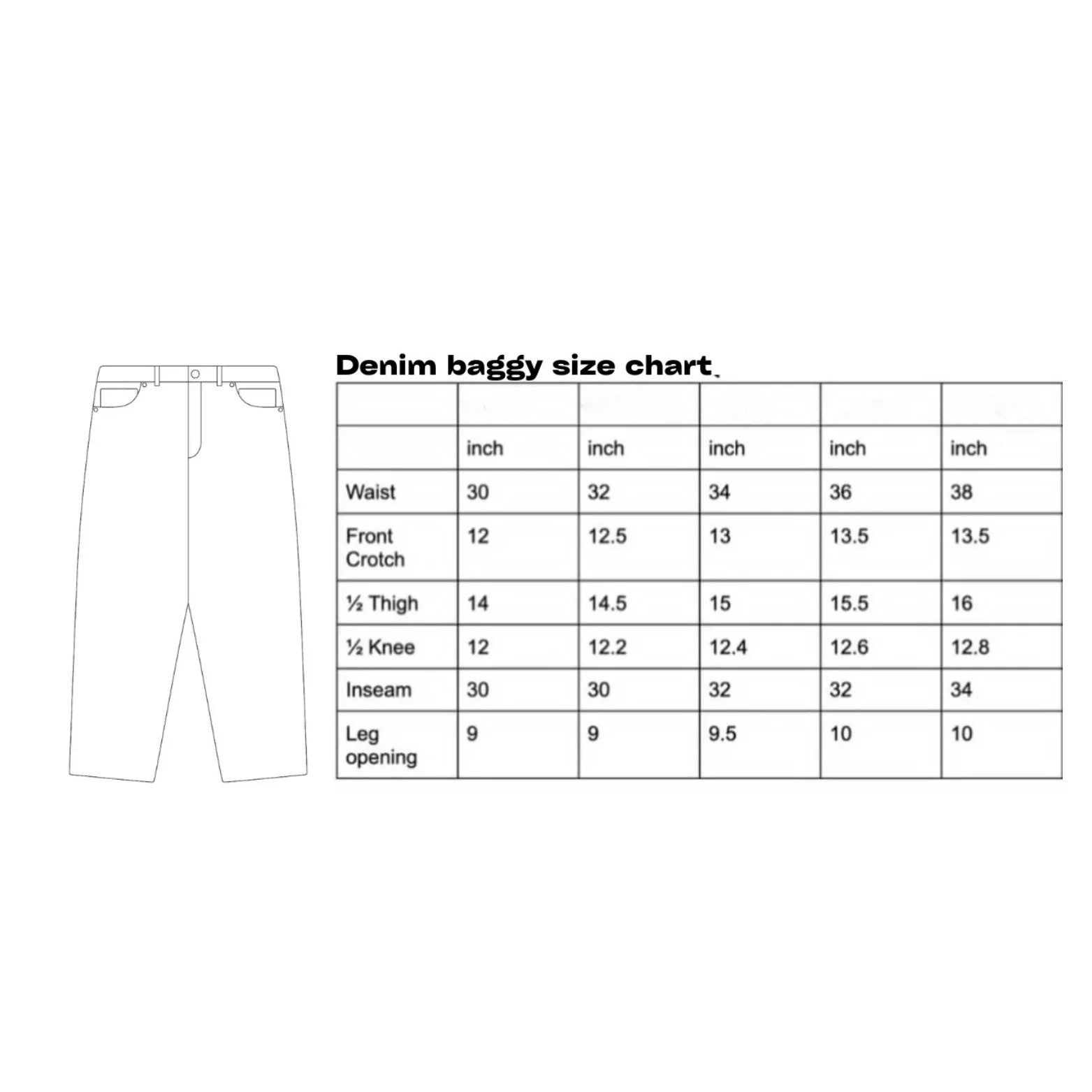 Dark Blue Baggy Denim