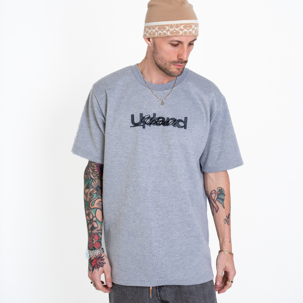 Grey Embroidery Tee
