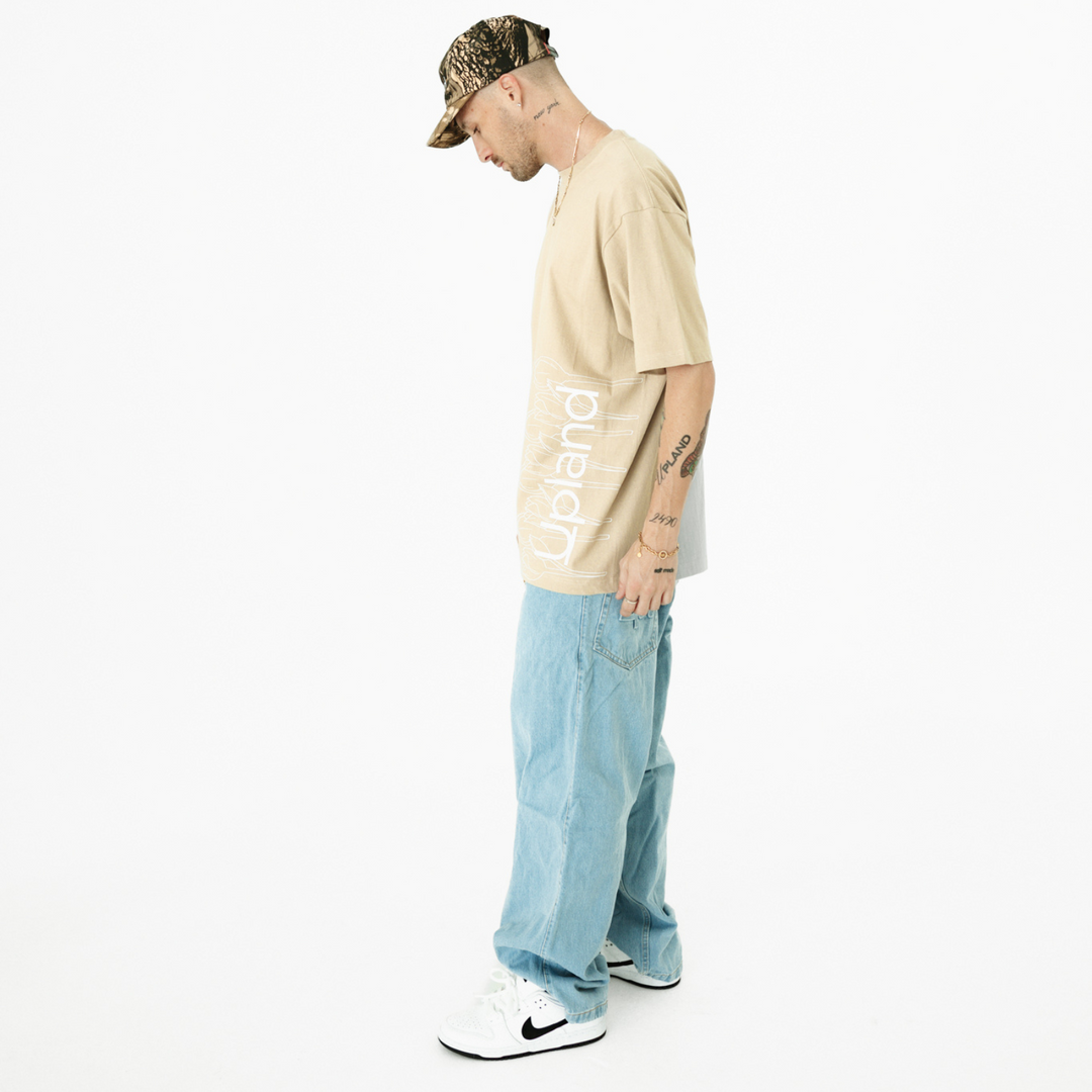 Khaki Flower Tee