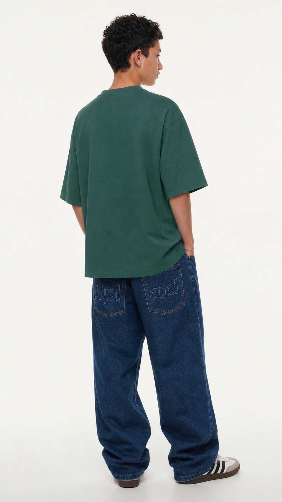 Mens Heavyweight Oversized Green Tee