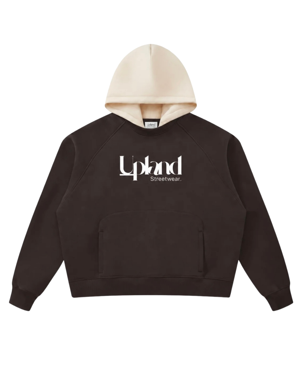 Coffee Fleece Color Block Hoodie