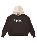 Coffee Fleece Color Block Hoodie