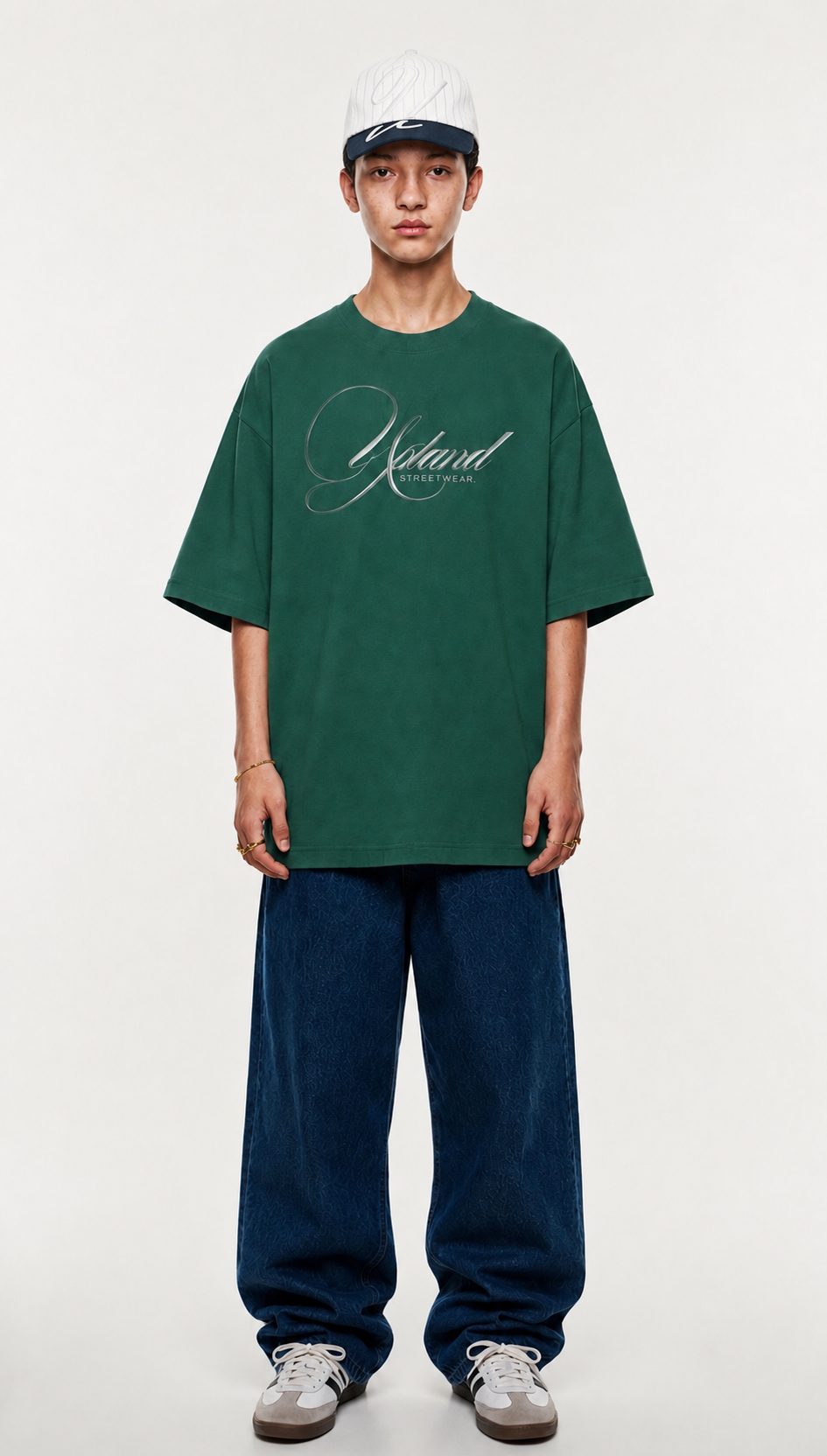 Mens Heavyweight Oversized Green Tee