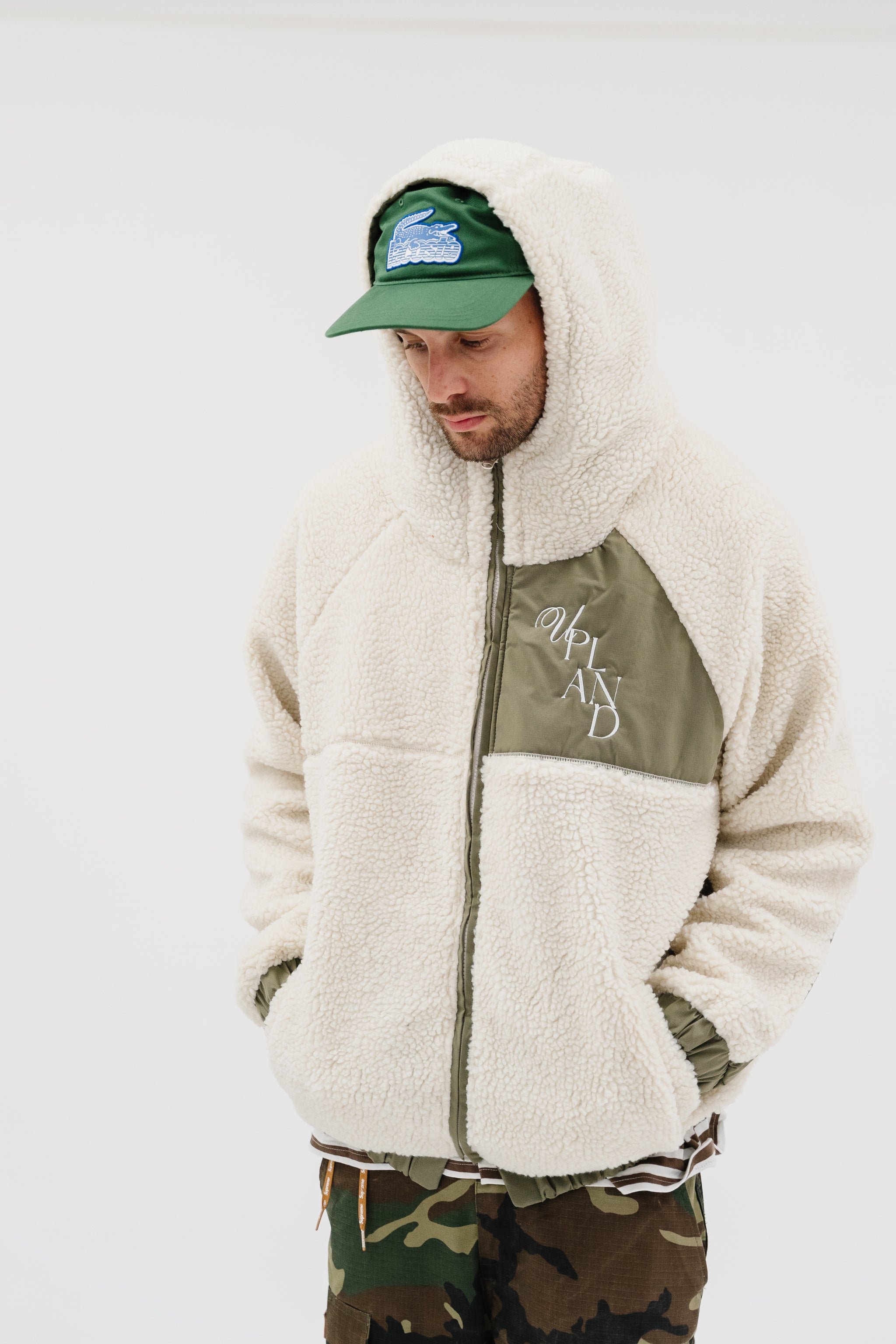 Color block hotsell sherpa pullover